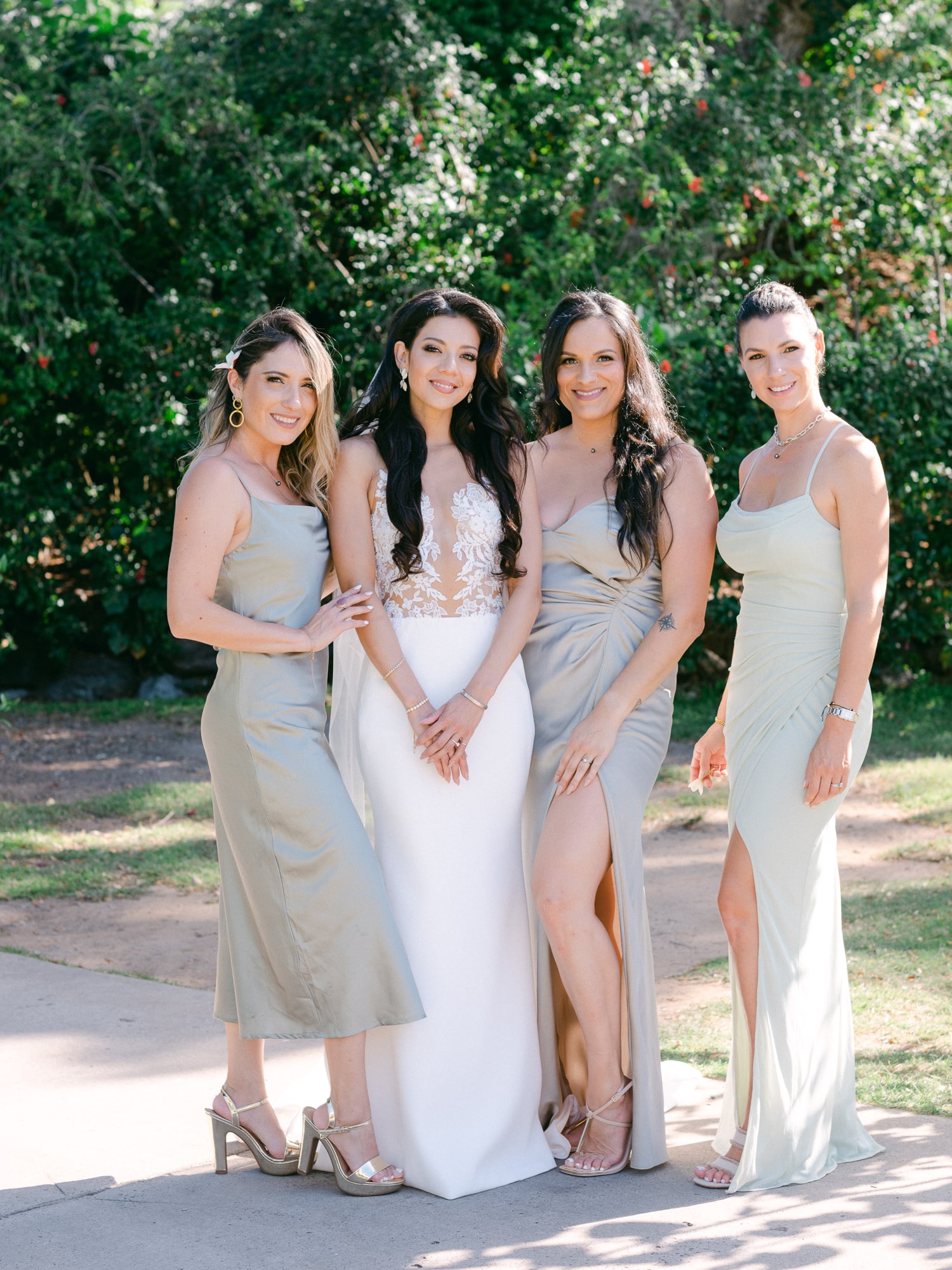 The bridesmaids before the ceremony