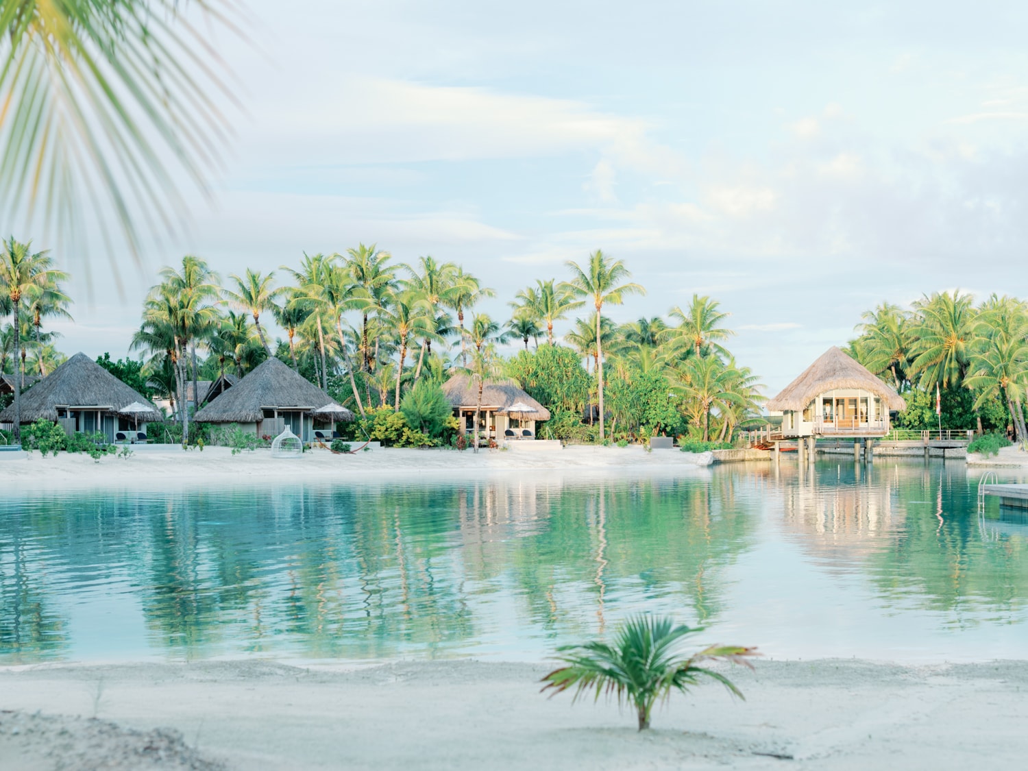 landscape view analog photography in bora bora